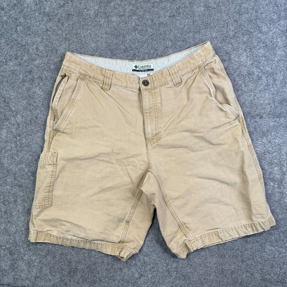 Columbia Shorts Rugged Outdoor Chino Denim Mens 34 Utility Work